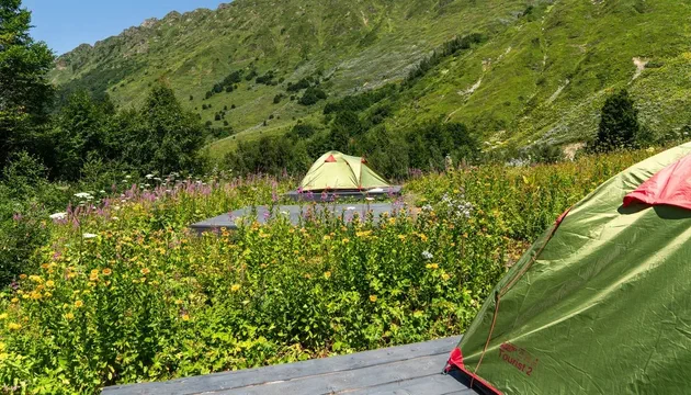 Настил в палаточном лагере 4х5 м